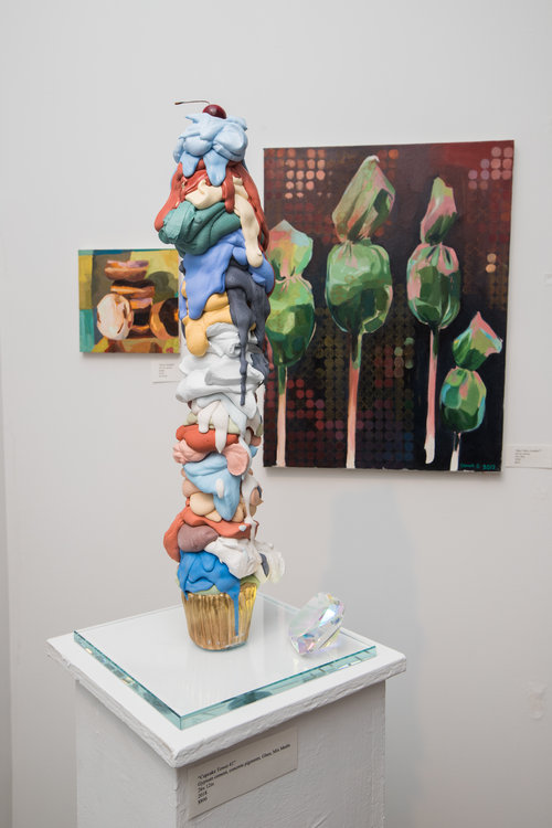  Detail of “Cupcake Tower #1” at show   